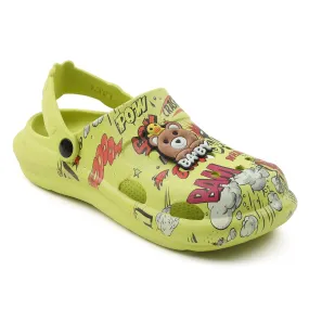 Lucy & Luke P. Green Casual Sling Back Clogs For Kids ALEX-10E By Liberty Effortless Slip Instant Fit Shoes