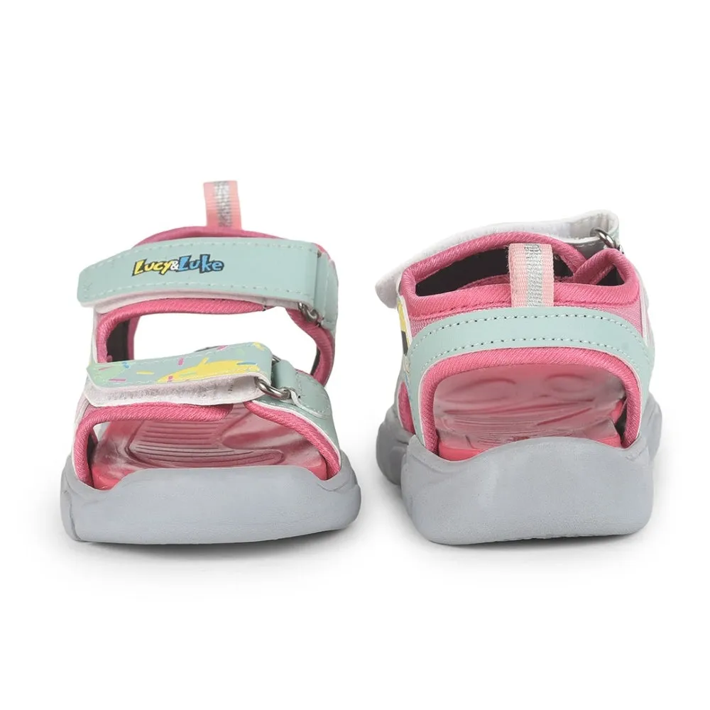 Supportive Work Break Lucy & Luke Pink Casual Sandal For Kids FLYNN-42 By Liberty
