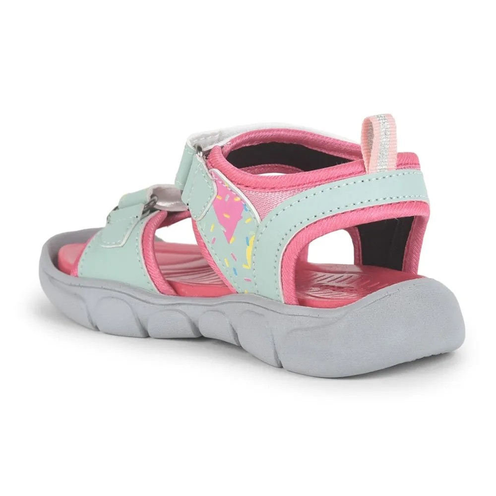 Lucy & Luke Pink Casual Sandal For Kids FLYNN-42 By Liberty Mid Heel Good Grip