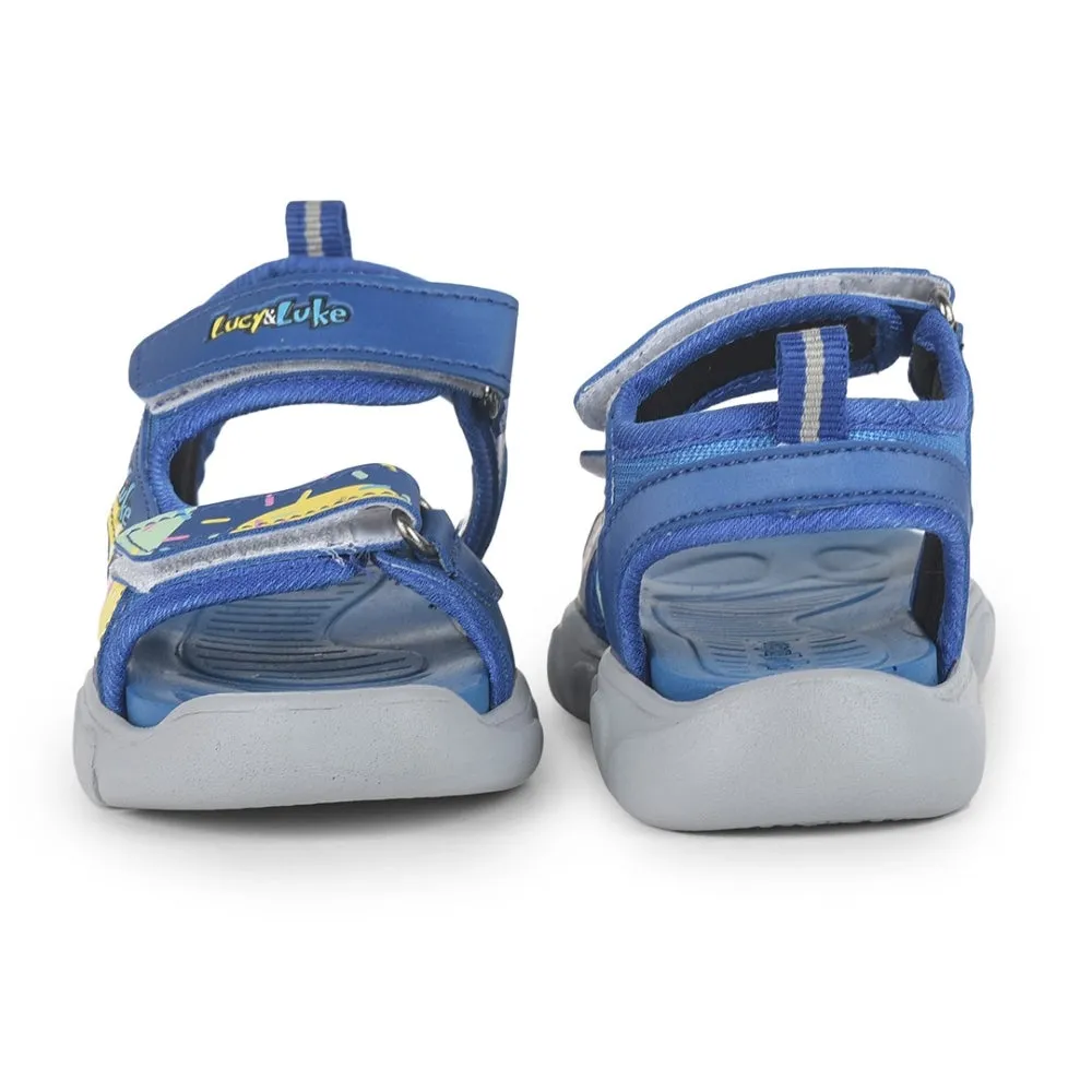 Lucy & Luke Royal Blue Casual Sandal For Kids FLYNN-42 By Liberty Step Easy Slip Resistant