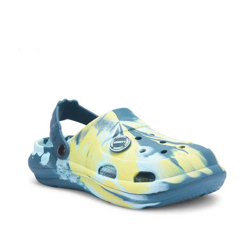 Lucy & Luke Teal Blue Slingback Clogs For Kids ALEX-02E By Liberty Comfortable Walk