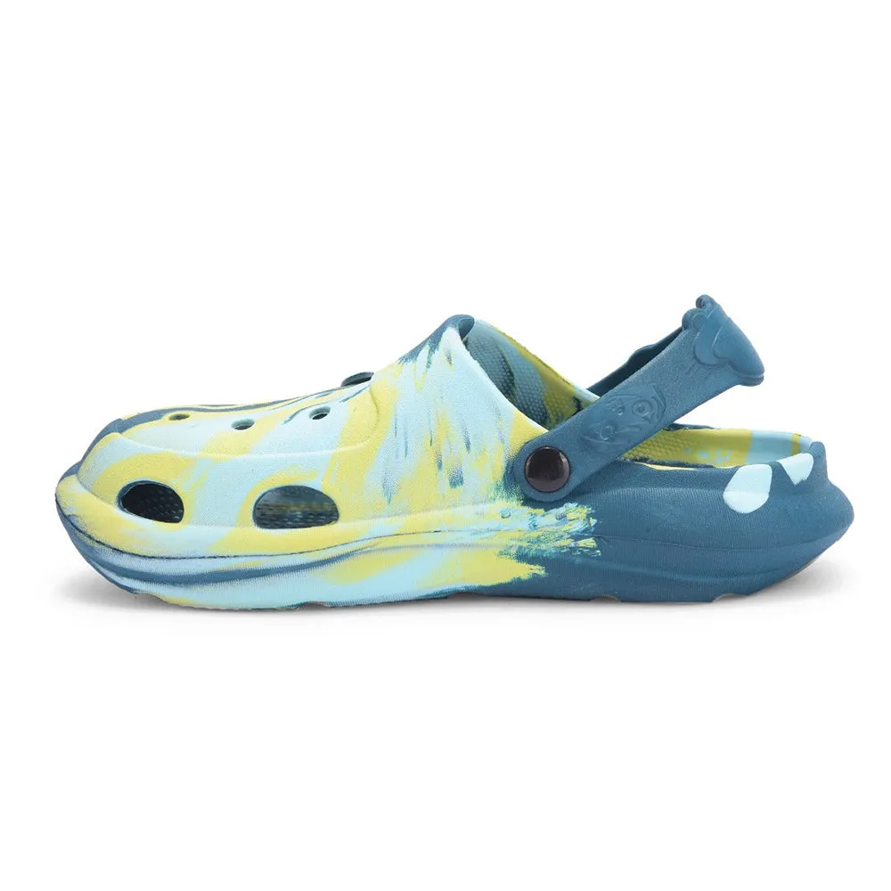 Simple Relax Fit Lucy & Luke Teal Blue Slingback Clogs For Kids ALEX-02E By Liberty