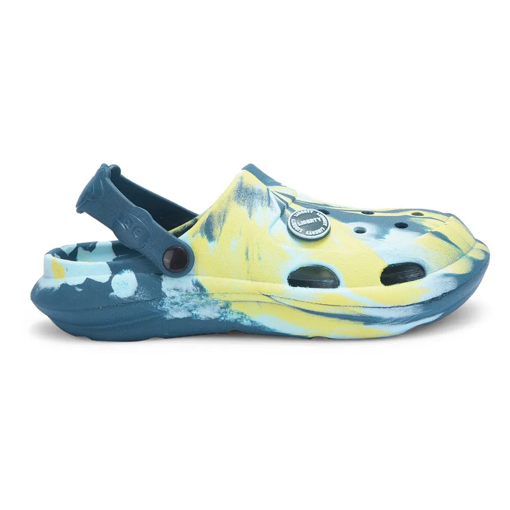 Lucy & Luke Teal Blue Slingback Clogs For Kids ALEX-02E By Liberty Elastic laces Breathable Fit