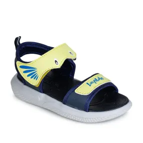 Memory Foam Lucy & Luke Yellow Casual Sandal For Kids HIPPO-1 By Liberty