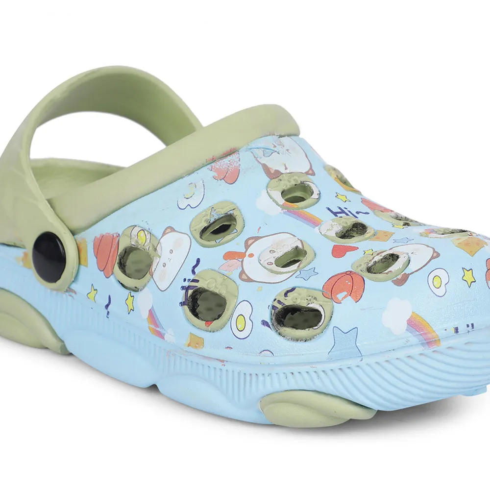Lucy&Luke Sky Blue Casual Sling Back Clogs For Kids LPMXT-820 By Liberty Comfortable For Treadmill