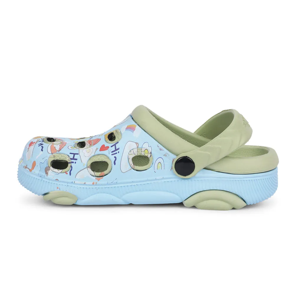 Instant Fit Sandals Maximum Durability Lucy&Luke Sky Blue Casual Sling Back Clogs For Kids LPMXT-820 By Liberty