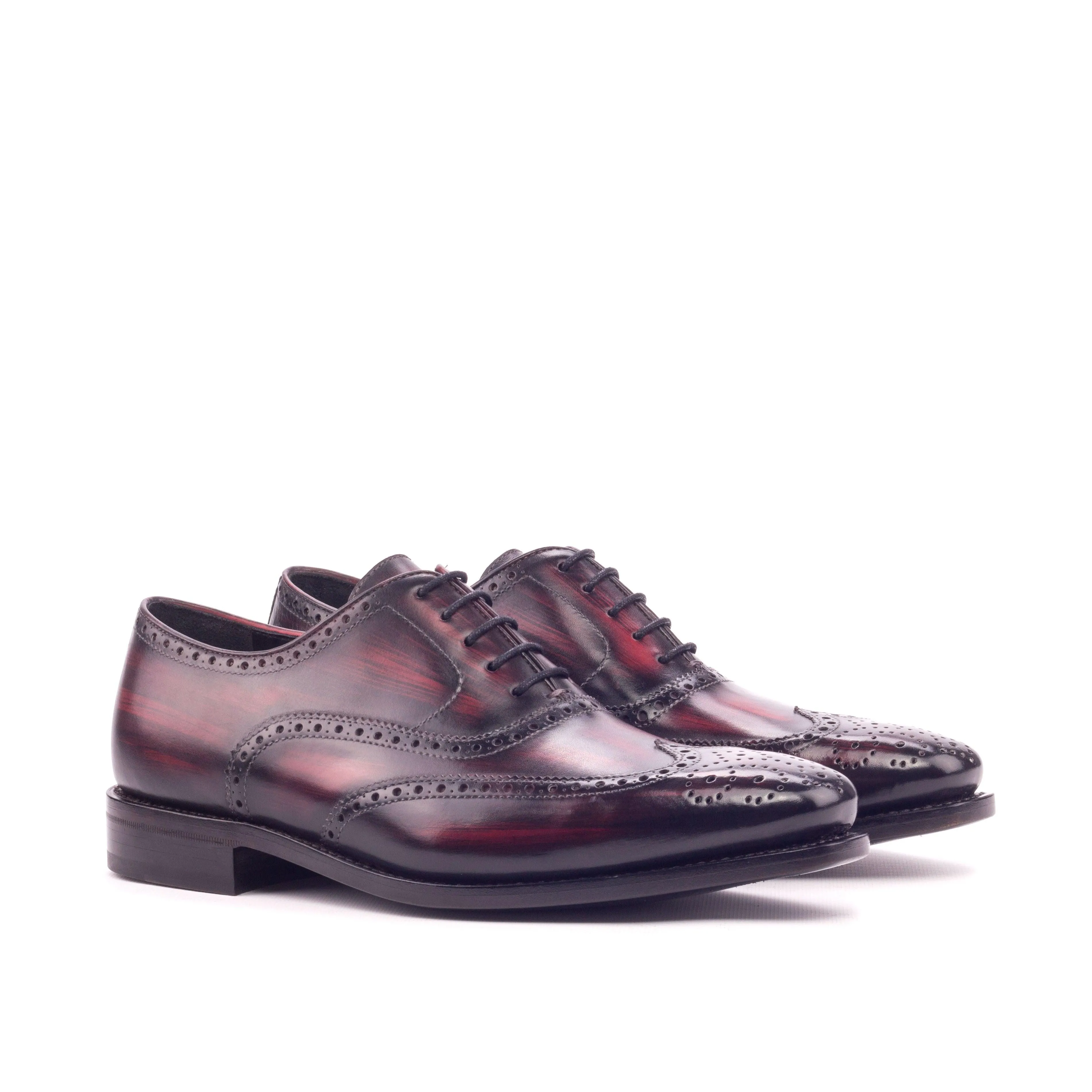 Burgundy Patina Leather Brogues Travel Style