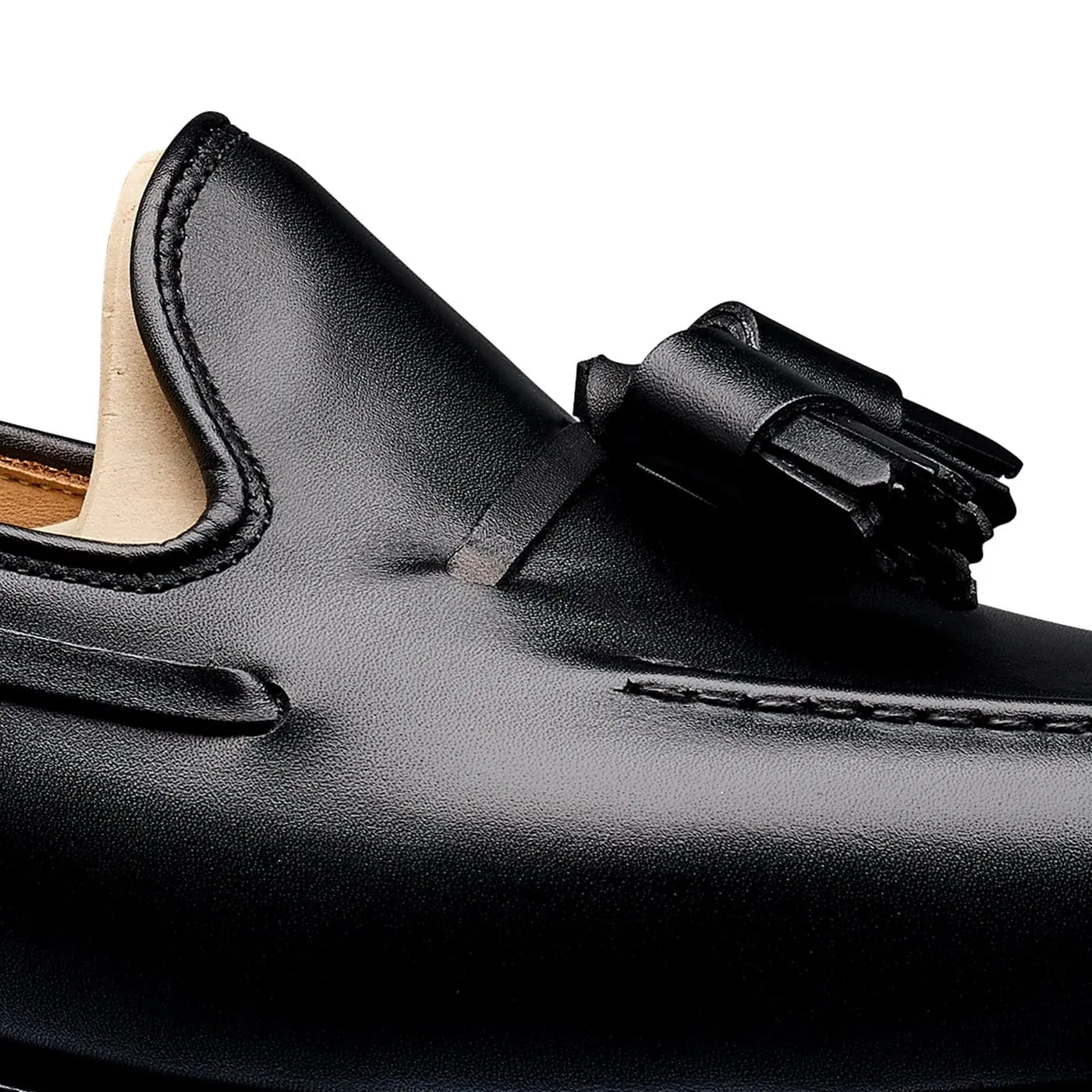 Euro Cut Glossy Edge Cavendish Black Calf (City Sole)
