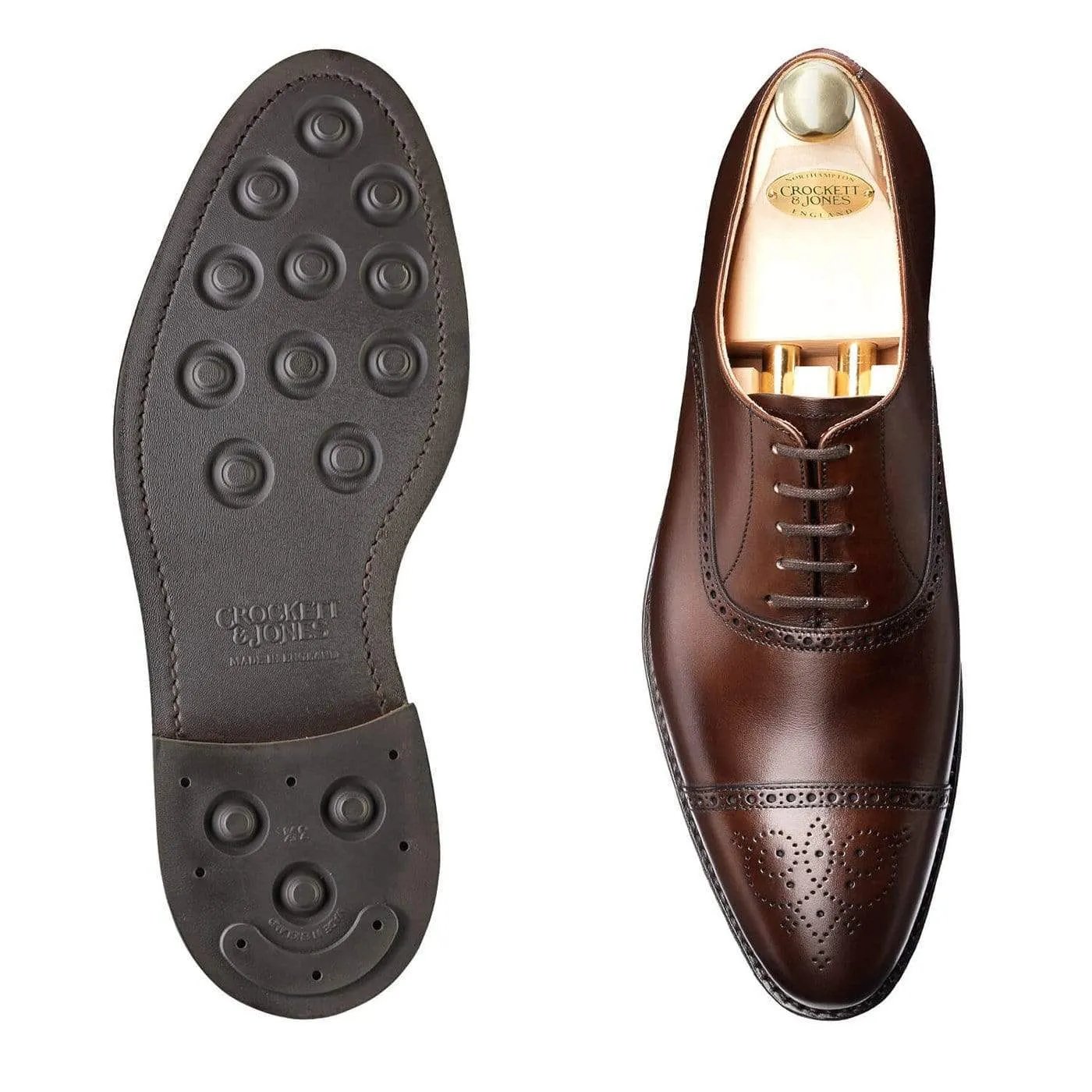 Designer Oxfords Malton Dark Brown Burnished Calf