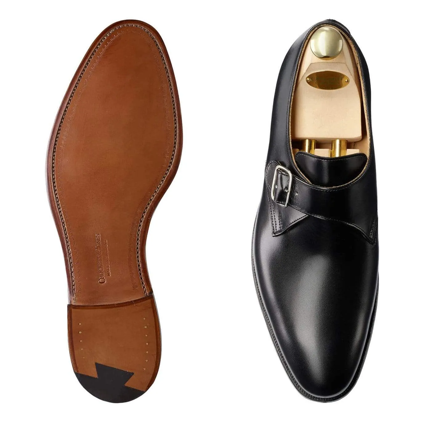 Malvern Black Calf Polished Lines Sturdy Fit