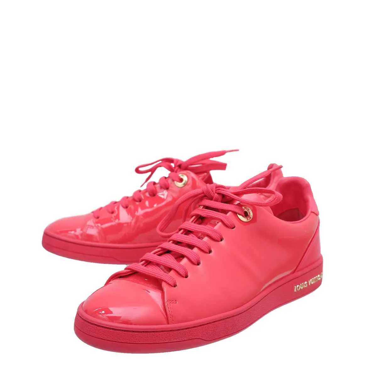 Memory Foam Light Step Louis Vuitton Neon Pink Frontrow Sneakers 35