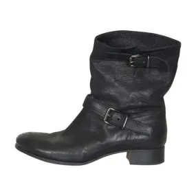 group walk Comfort Tongue Prada Leather Buckle Boots