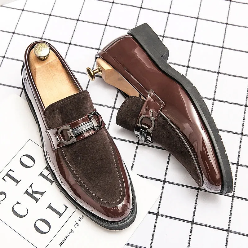 Maximilian Luxe Leather Loafers Square Toe Smart Style