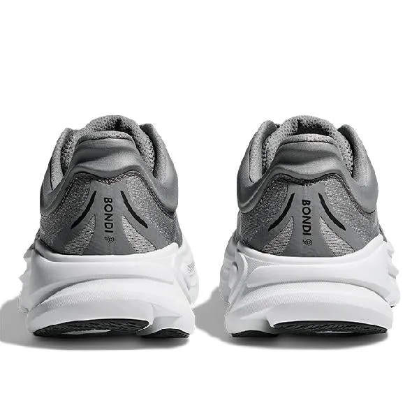 Mens Hoka Bondi 9 Extra Wide in Galactic Grey/Stellar Grey Cold Friendly