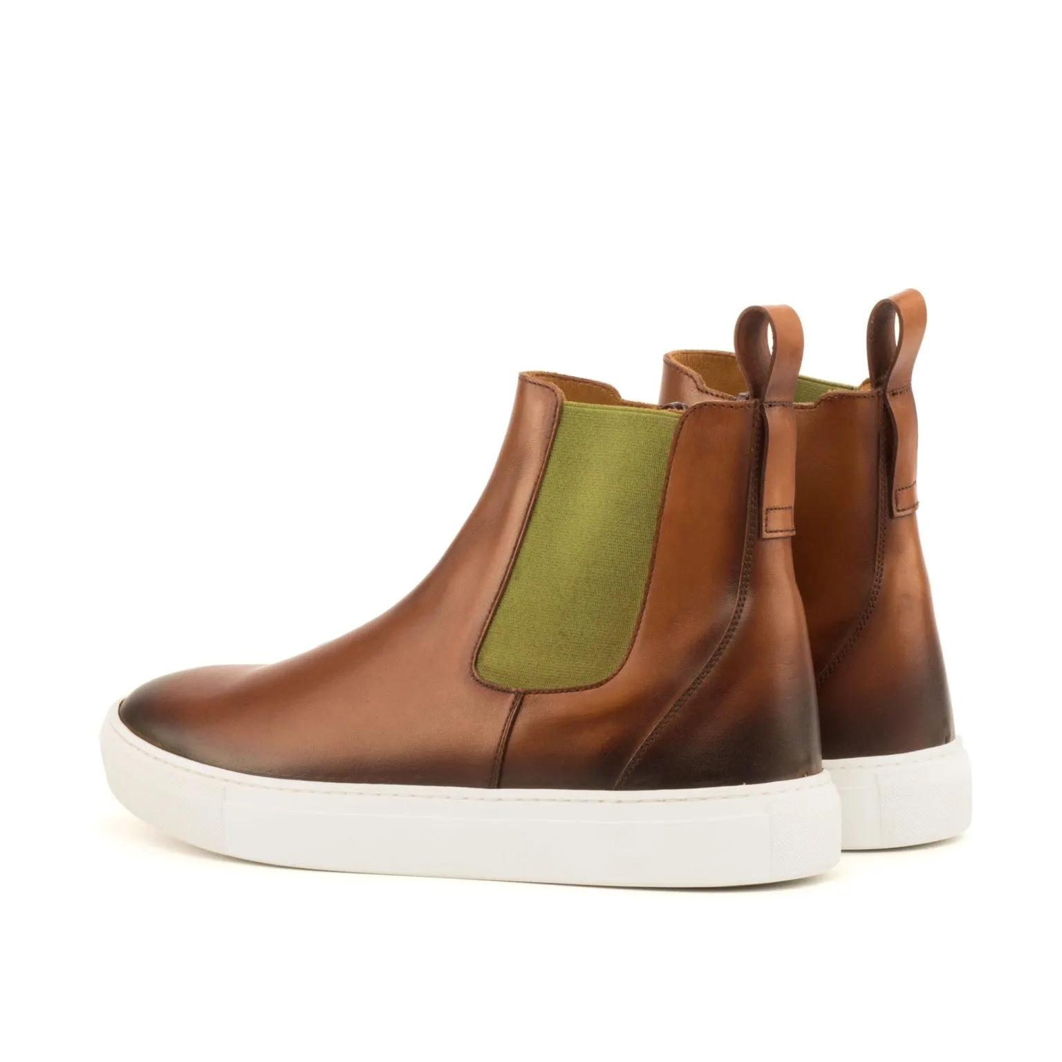 Medium Brown Calf Chelsea Sneaker Boots LightReflective