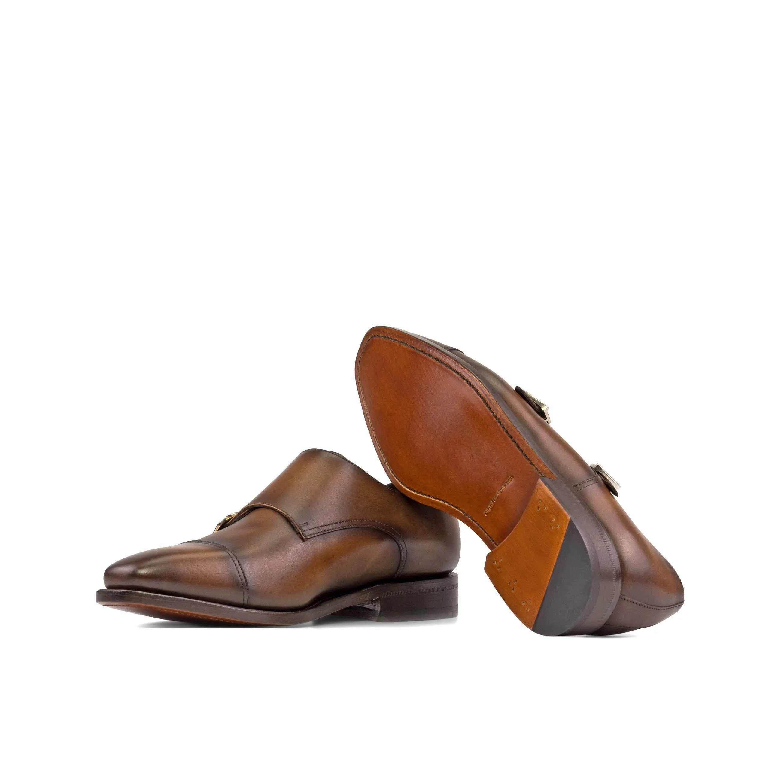 Perfect Fit Seasonal Office Medium Brown Calf Leather Double Monk Strap