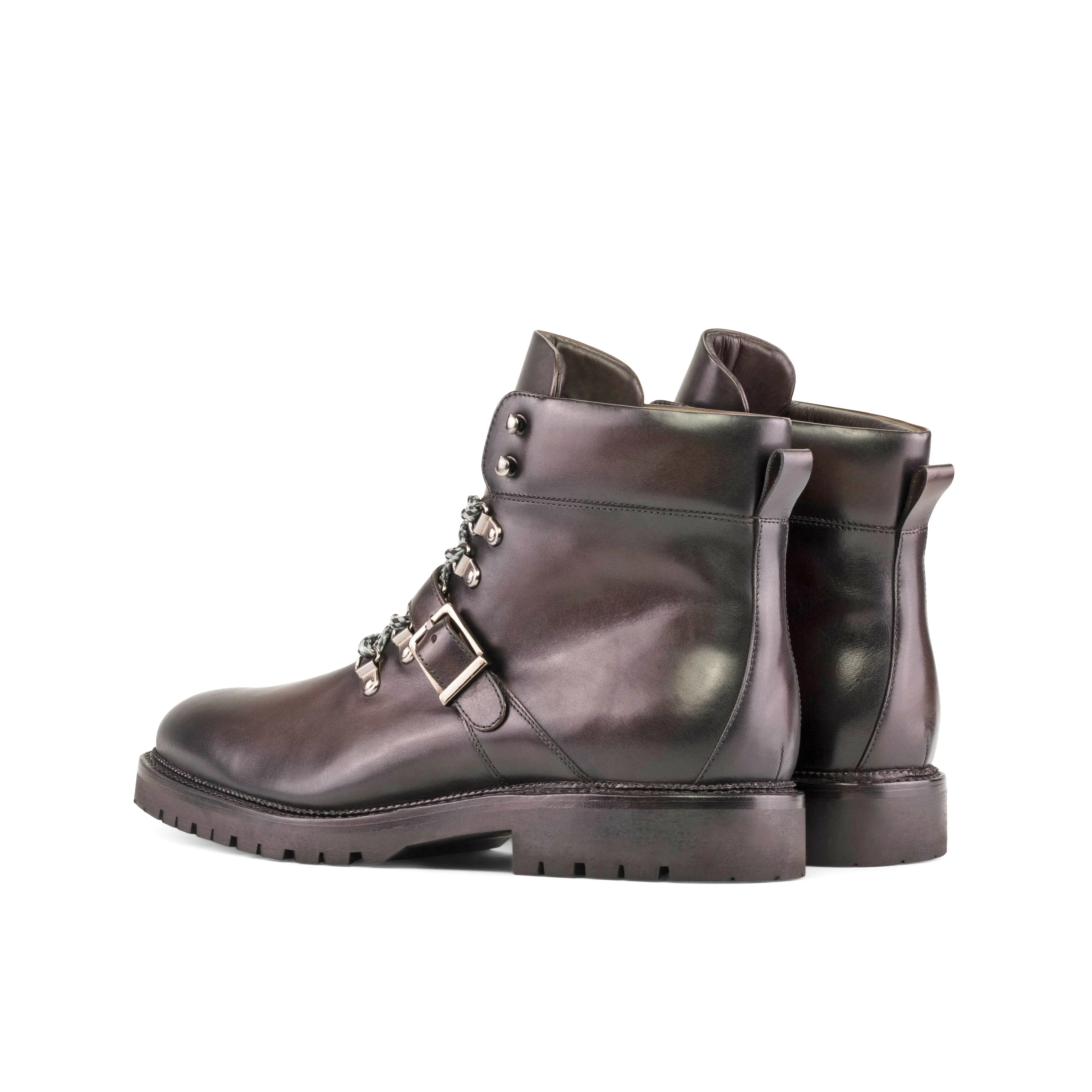 Look Good Dark Brown Box Calf Leather Hiking Boot