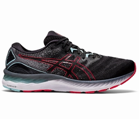 Men's Asics Gel Nimbus 23 (Black/Electric Red) practice shoes Heel Cushioning