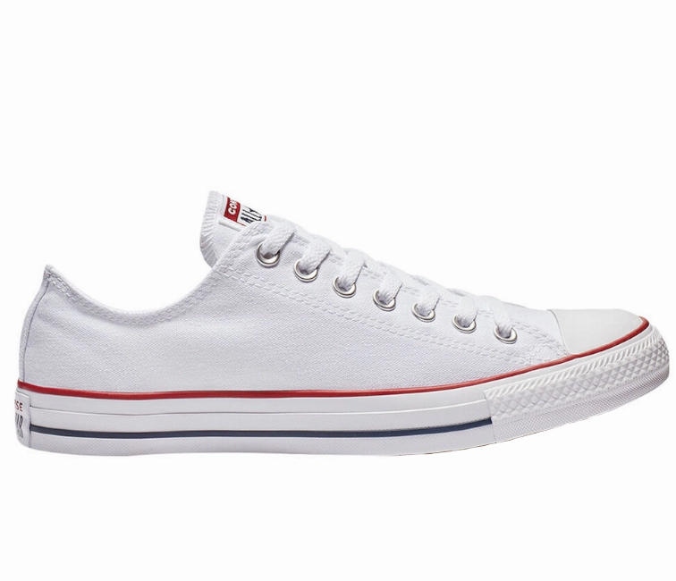 zero - drop - feature shoes running in a swimming pool area shoes Men's Converse Chuck Taylor Low (White/Red/Blue)