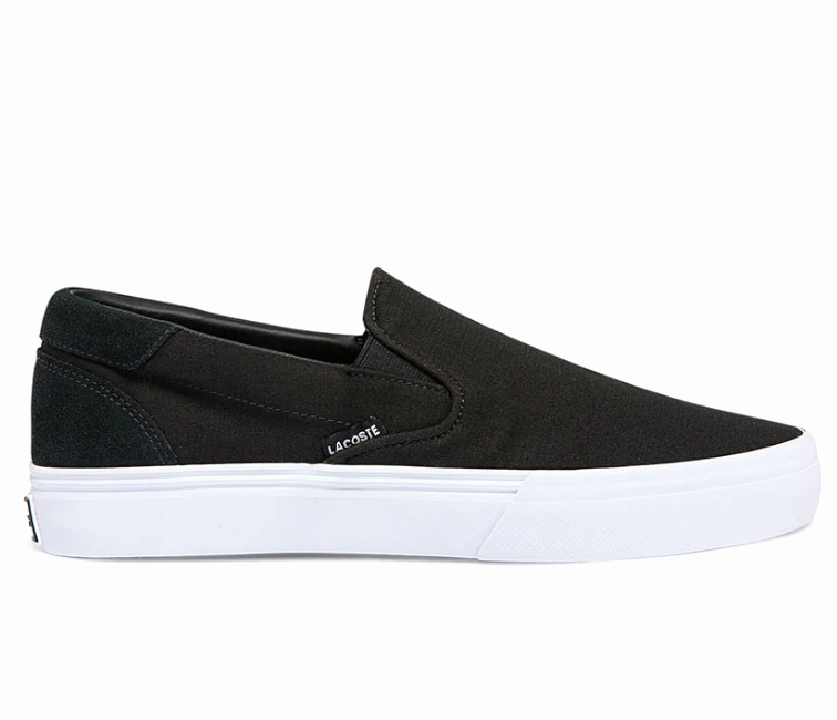running in a bay area shoes Flexible Fit Men's Lacoste Jump Serve Slip 07221 (Black/White)