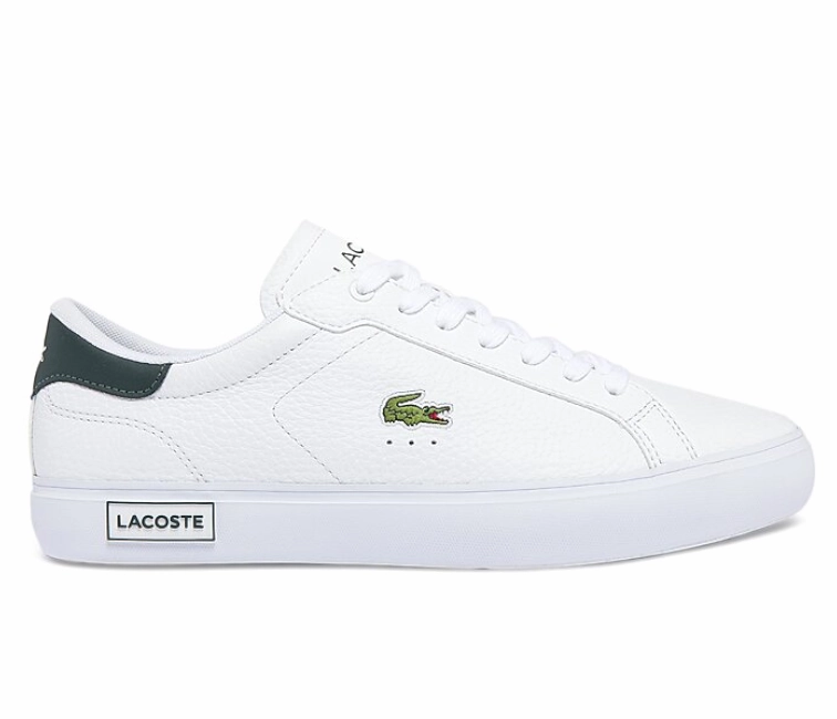 Men's Lacoste Powercourt 0721 2 SMA (White/Dark Green) Light color option Recycled materials