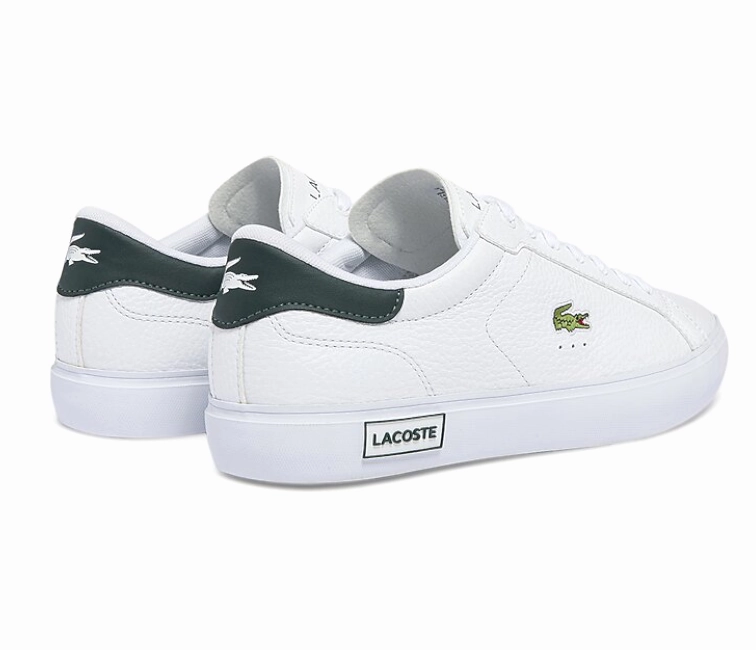 over - pronation Men's Lacoste Powercourt 0721 2 SMA (White/Dark Green)