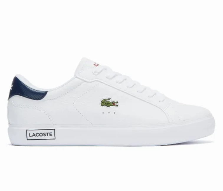 moisture - wicking shoes personalized - fit - customization shoes Men's Lacoste Powercourt 0721 2 SMA (White/Navy/Red)