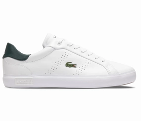 Men's Lacoste Powercourt 2.0 0321 SMA (White/Dark Green) fitness essential mobility improvement