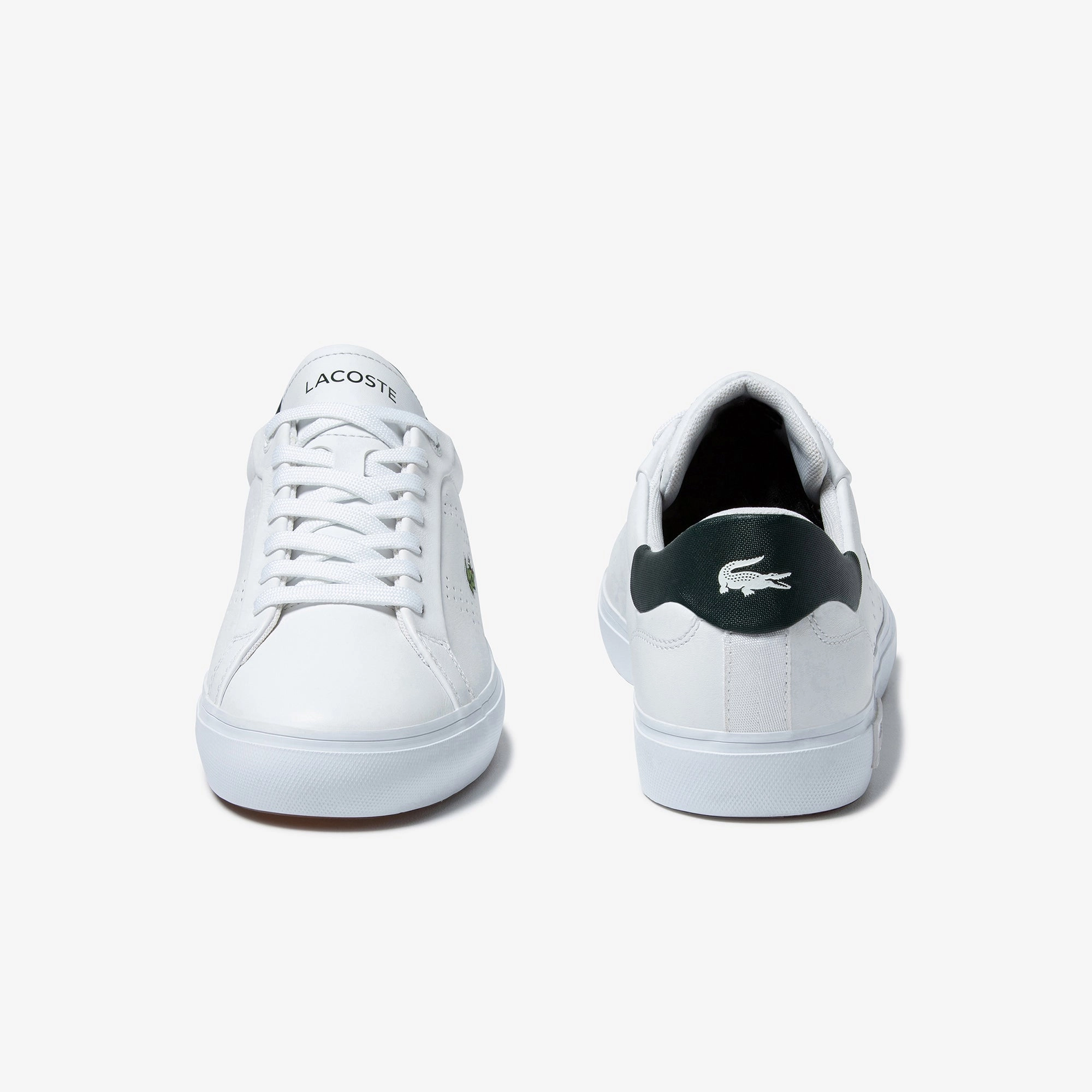 Men's Lacoste Powercourt 2.0 0321 SMA (White/Dark Green) geometric - design shoes