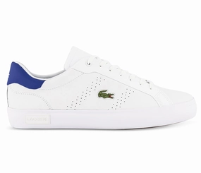 Men's Lacoste Powercourt 2.0 0722 1 SMA (White/Blue) Youth runner