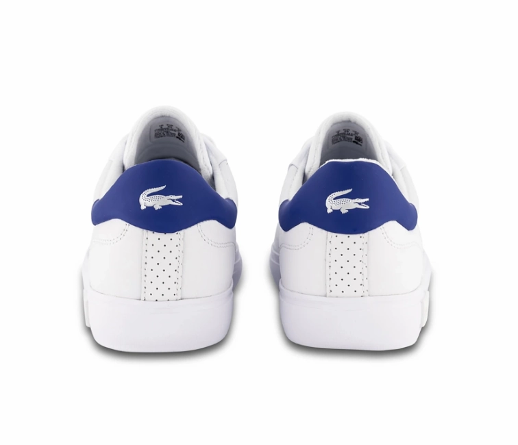 Men's Lacoste Powercourt 2.0 0722 1 SMA (White/Blue) performance - design shoes running in city shoes