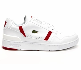 Men's Lacoste T-Clip 0722 1 SMA (White/Red) monochromatic shoe look
