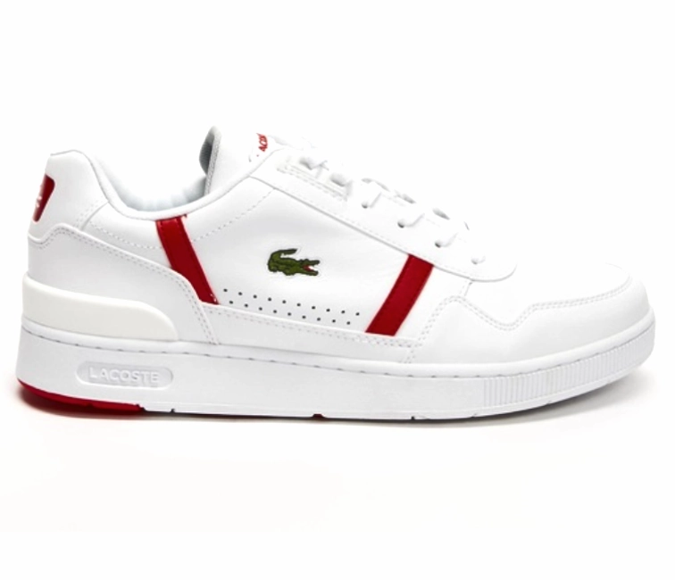 Men's Lacoste T-Clip 0722 1 SMA (White/Red) monochromatic shoe look