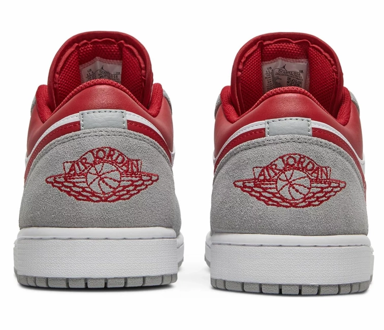 Men's Nike Air Jordan 1 Low SE (Smoke Grey/Red) zipper shoes