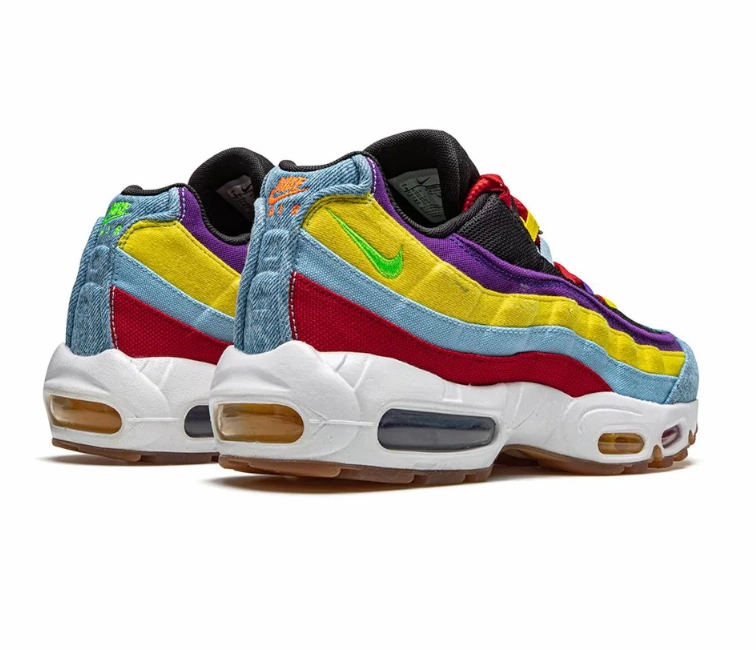 running on beaches impact - protection - mechanism shoes Men's Nike Air Max 95 SP (Rainbow)