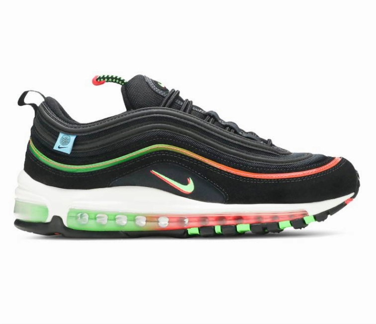 brooch - decorated running shoes Men's Nike Air Max 97 Worldwide (Black)