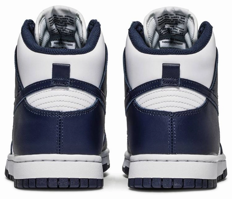 Men's Nike Dunk High Retro (Midnight Navy) Lace   Up Design