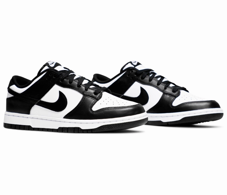 Men's Nike Dunk Low Retro (Panda) monochromatic shoe look