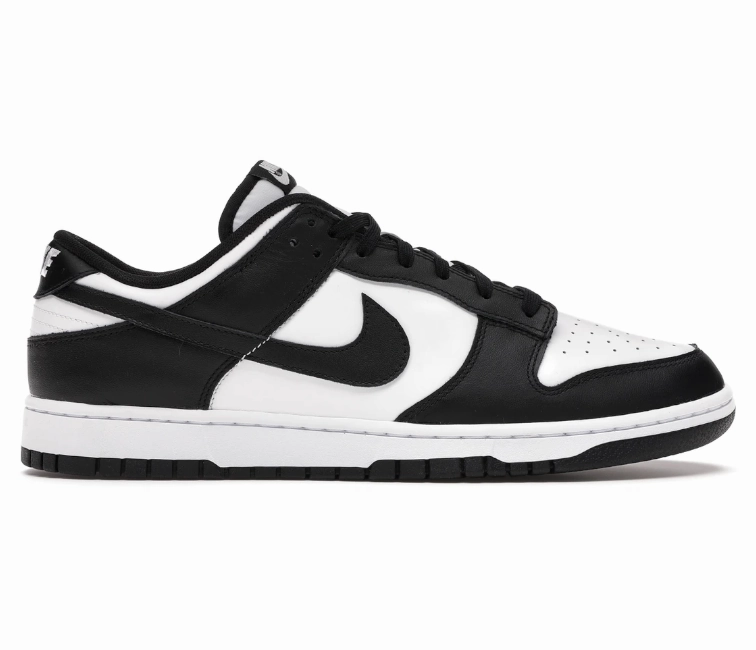 Men's Nike Dunk Low Retro (Panda) running in the cold rainy day running shoe state