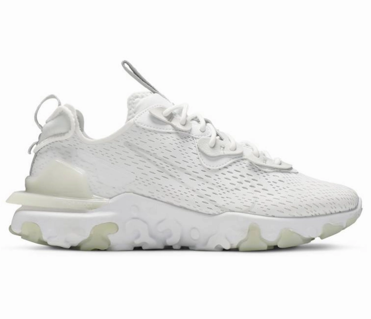 Men's Nike React Vision (White/Smoke Grey) experienced running option