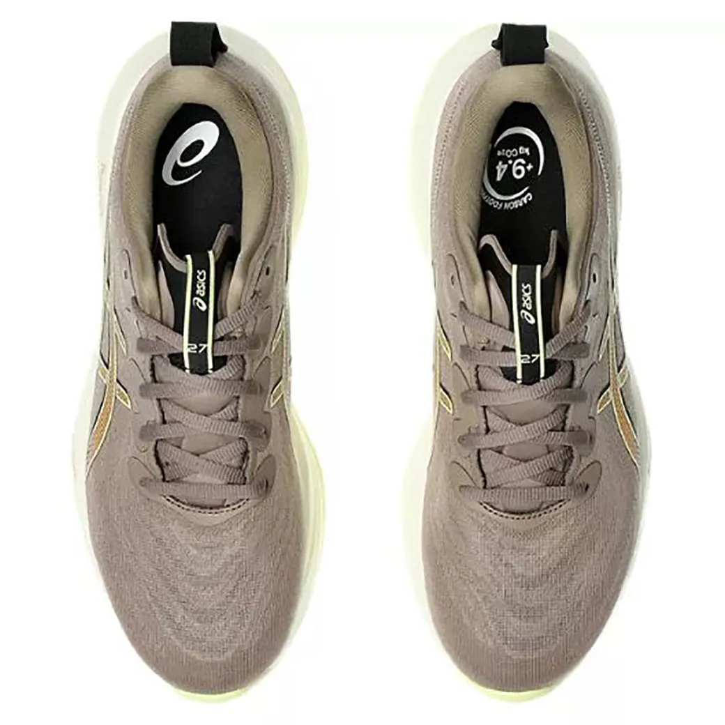 Mens Asics Gel-Cumulus 27 in Taupe Grey/Black Casual Appeal Soft-touch design