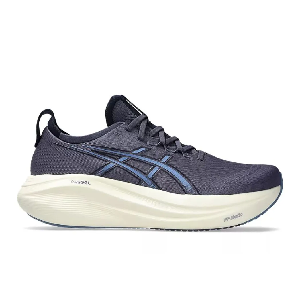 Mens Asics Gel-Nimbus 27 in Indigo Fog/Denim Blue Shock dispersion Fresh Walks