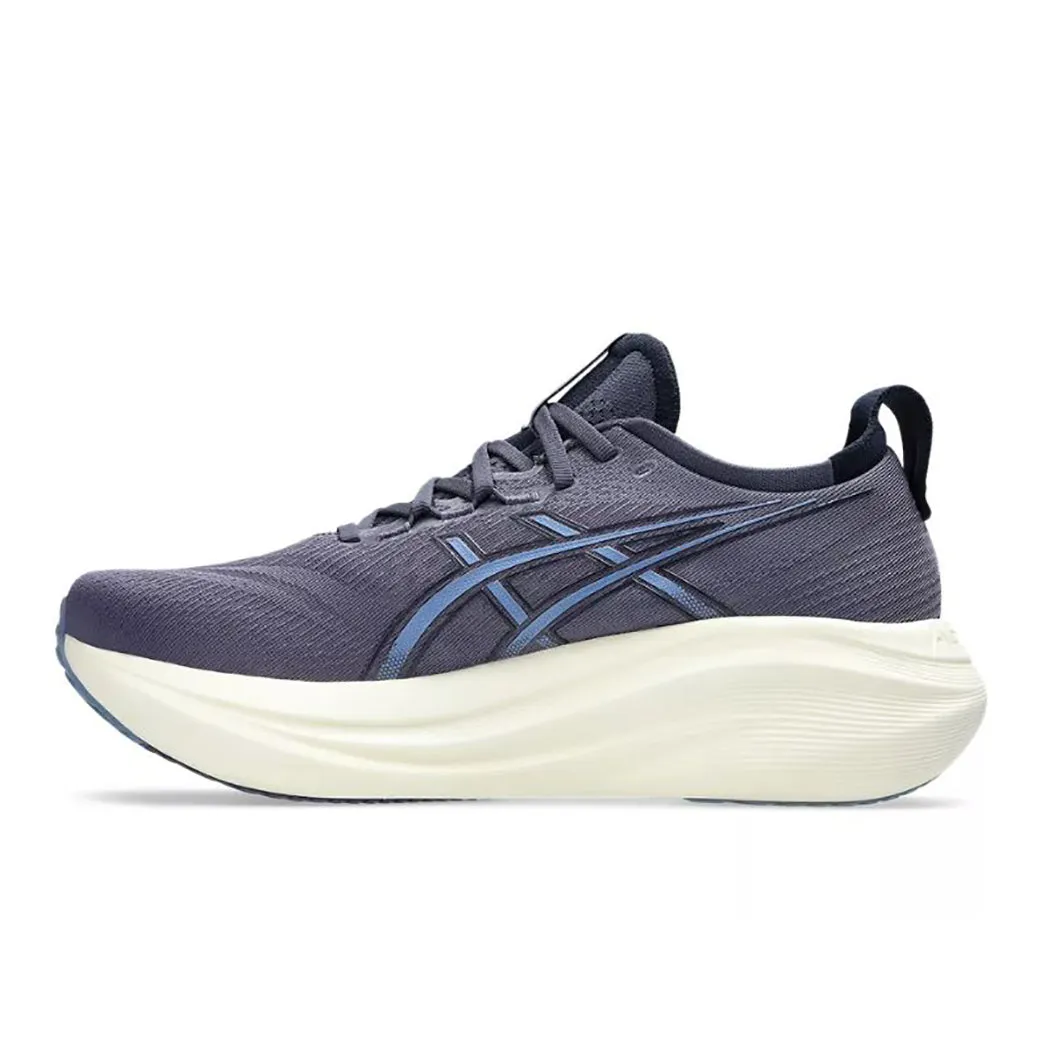 Timeless Chic Mens Asics Gel-Nimbus 27 in Indigo Fog/Denim Blue