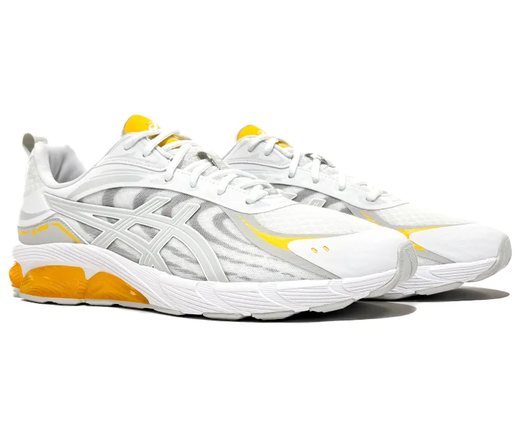 multi - colored shoes Pronation control Men's Asics Gel Quantum 180 8 (White/Chrome Yellow)