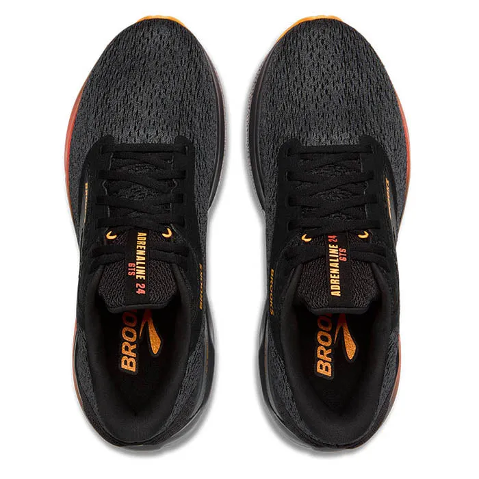 Responsive Movement Mens Brooks Running Adrenaline GTS 24 in Black/Ebony/Burnt Sienna