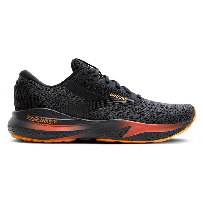 Urban Movement Running Friendly Mens Brooks Running Adrenaline GTS 24 in Black/Ebony/Burnt Sienna