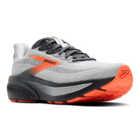 Comfortable Walk Anti Fatigue Tech Mens Brooks Running Ghost 17 in Oyster Mushroom/Orange/Ebony