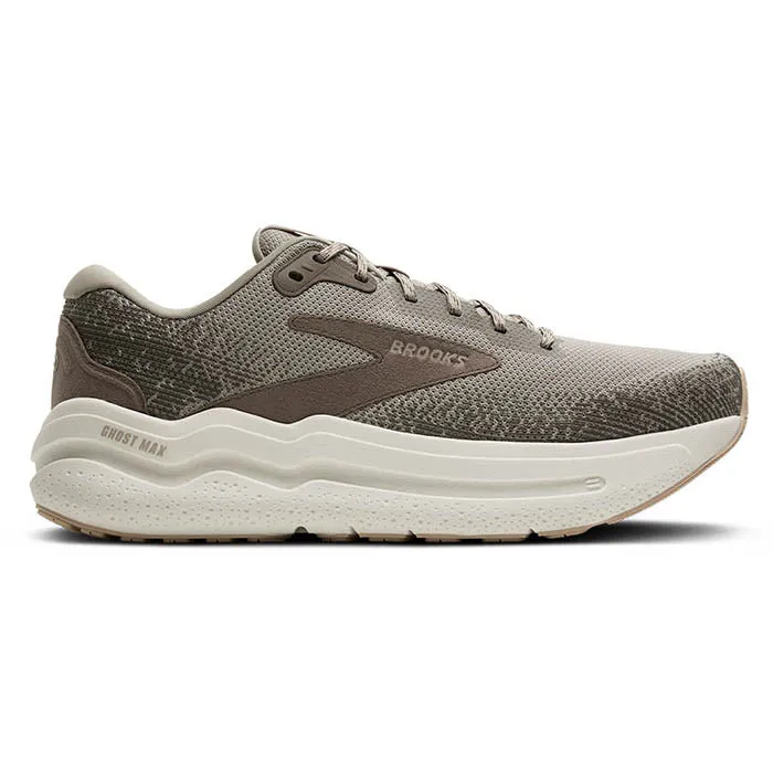 Mens Brooks Running Ghost Max 2 in London Fog/Falcon/Coconut Anti Torsion Plate Slip Ride