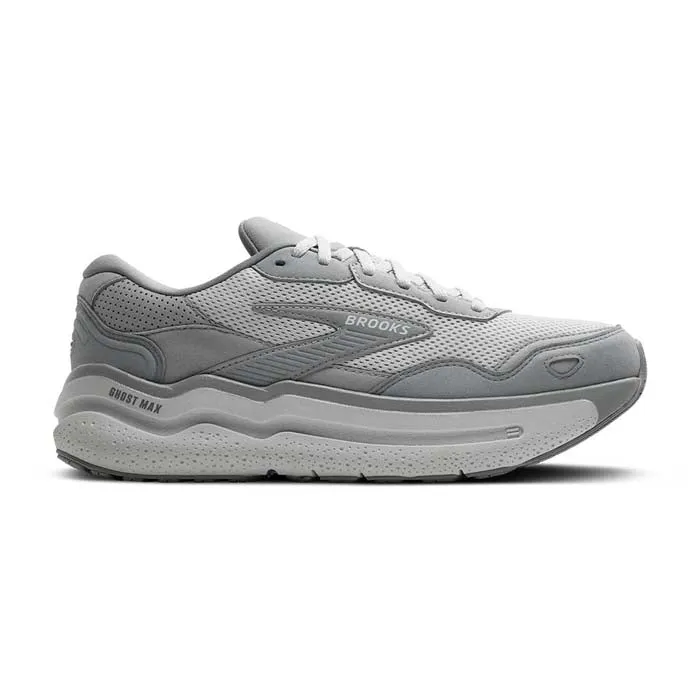 Mens Brooks Running Ghost Max SE in Primer Gray/Oyster/Alloy Non Restrictive Collar Padding Active Feet