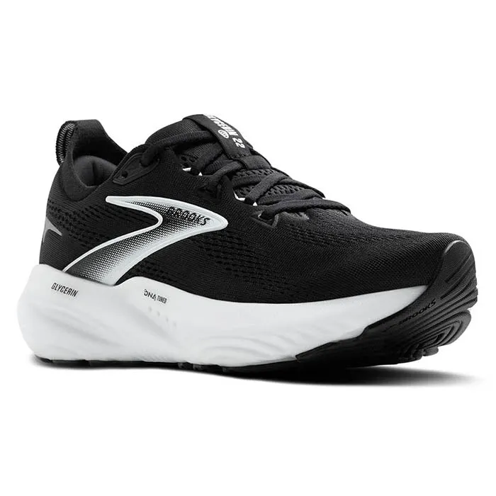 Aerodynamic Vents Mens Brooks Running Glycerin 22 in Black/Grey/White